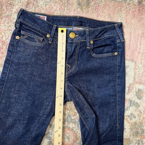 True Religion Halle Mid-Rise Skinny Dark Wash Jeans Women's Size 27 - Picture 4 of 8